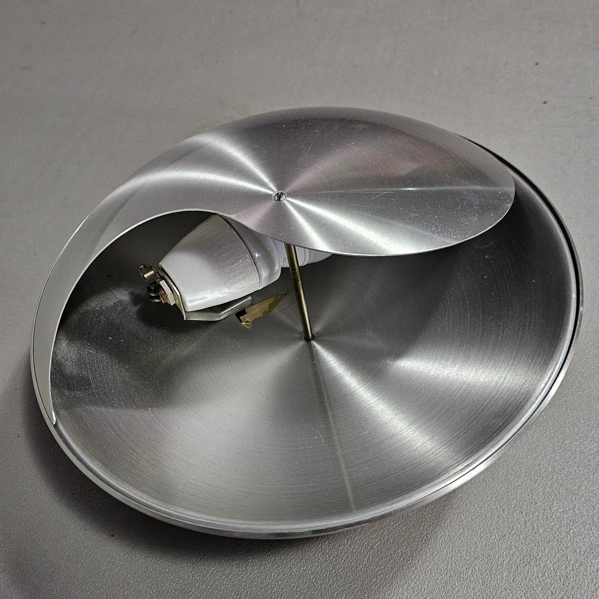 vintage design inox wall lamp from Raak Amsterdam (type C1636). Also called Yin-Yang lamp