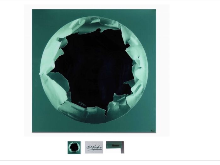 Versierde spiegel van Ugo Nespolo - voor Rimadesio - 1980