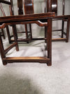 6 x Vintage Oriental Asian Chinese Brown Tallback Yokeback Side Chairs. 2 x armchair / 4 x without armrest.