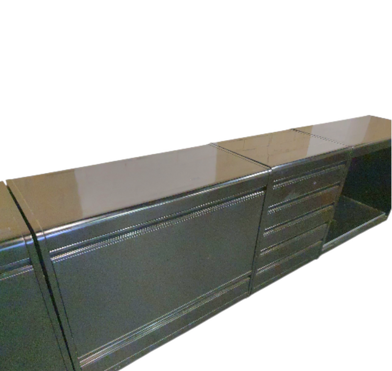 Rodolfo Bonetto / linear system for Bellato / 1970s / width 360 cm