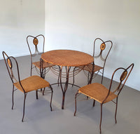 Medaillon tuinset smeedijzer Italië 1970
