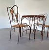 Medaillon tuinset smeedijzer Italië 1970