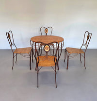 Medaillon tuinset smeedijzer Italië 1970