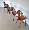 4 x wheelback / Windsor chairs / marked