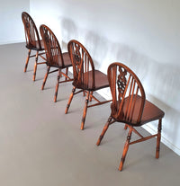 4 x wheelback / Windsor chairs / marked