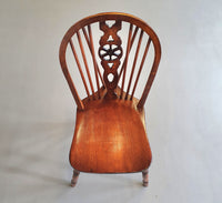 4 x wheelback / Windsor chairs / marked