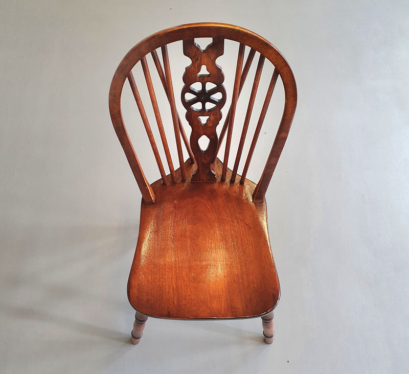 4 x wheelback / Windsor chairs / marked