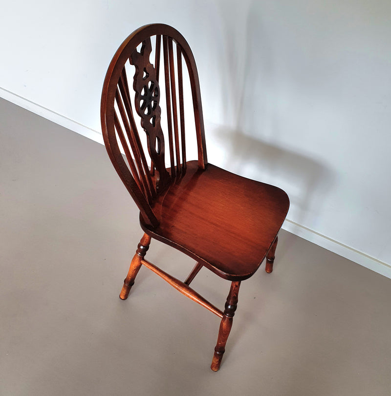 4 x wheelback / Windsor chairs / marked