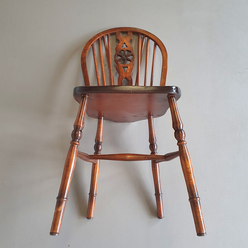 4 x wheelback / Windsor chairs / marked