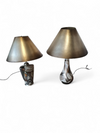 Alexander Kalifano / Modern Impressionist Art Vase Lamps / Circa 1980s