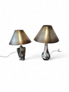 Alexander Kalifano / Modern Impressionist Art Vase Lamps / Circa 1980s