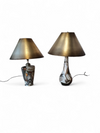 Alexander Kalifano / Modern Impressionist Art Vase Lamps / Circa 1980s