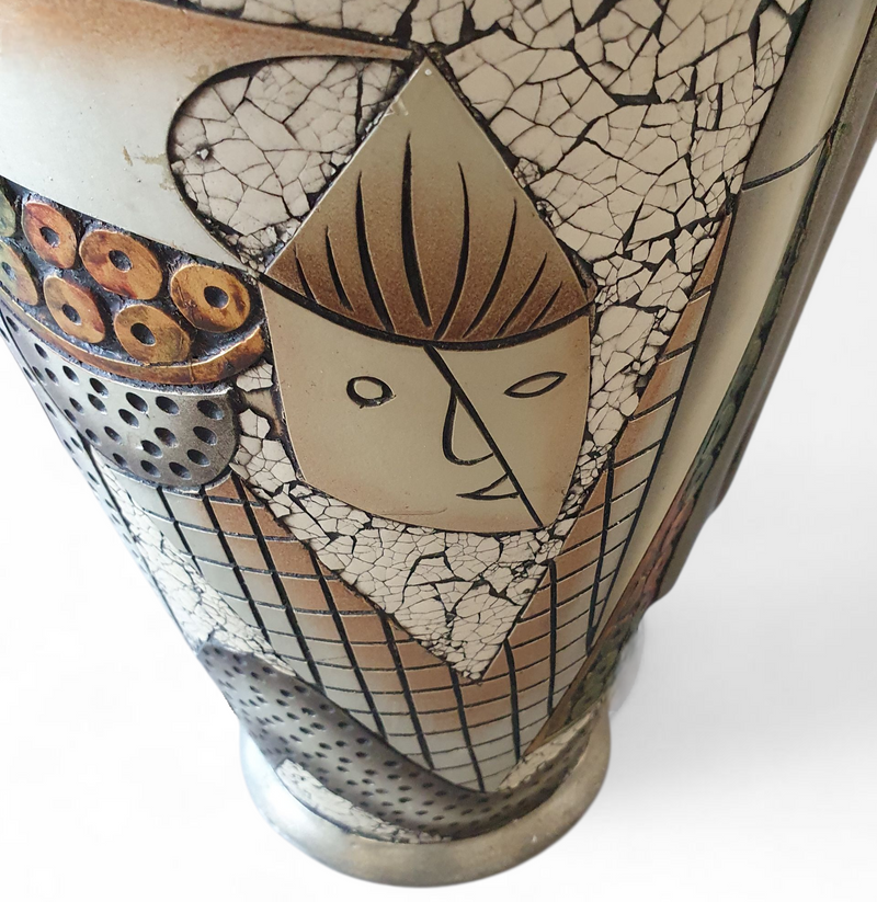 Alexander Kalifano / Modern Impressionist Art Vase Lamps / Circa 1980s