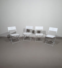 4 x massief metalen klapstoelen jaren 80