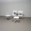 4 x massief metalen klapstoelen jaren 80