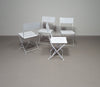 4 x massief metalen klapstoelen jaren 80