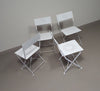 4 x massief metalen klapstoelen jaren 80