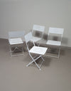 4 x massief metalen klapstoelen jaren 80