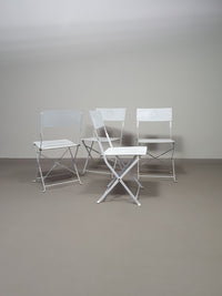 4 x massief metalen klapstoelen jaren 80