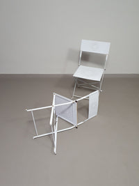 4 x massief metalen klapstoelen jaren 80