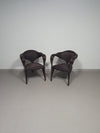 Set postmoderne rotan stoelen jaren 80