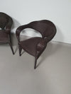 Set postmoderne rotan stoelen jaren 80