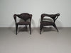 Set postmoderne rotan stoelen jaren 80