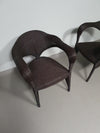 Set postmoderne rotan stoelen jaren 80