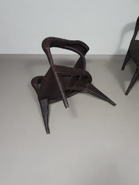 Set postmoderne rotan stoelen jaren 80
