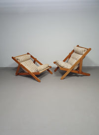 2 x Kon Tiki lounge chairs 1986 Gillis Lundgren for IKEA