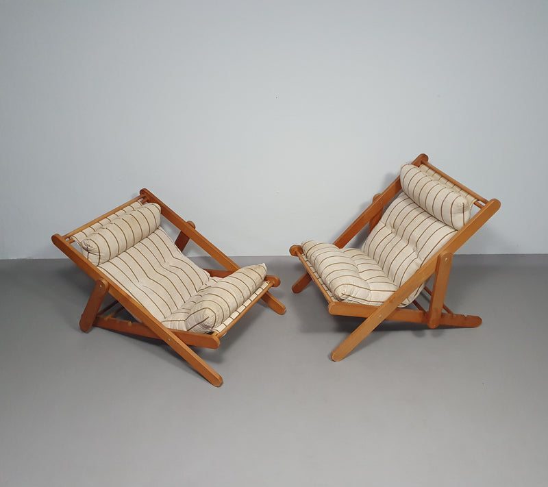 2 x Kon Tiki lounge chairs 1986 Gillis Lundgren for IKEA