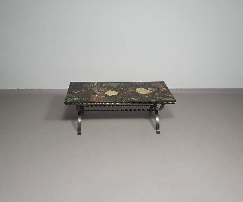 Resin / marble coffee table 70's