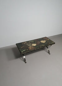 Resin / marble coffee table 70's