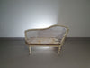 Prachtige oude Art Nouveau, onafgewerkte Franse canapé/chaise longue met zwanenhals armleuningen