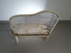 Prachtige oude Art Nouveau, onafgewerkte Franse canapé/chaise longue met zwanenhals armleuningen