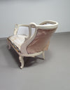 Prachtige oude Art Nouveau, onafgewerkte Franse canapé/chaise longue met zwanenhals armleuningen