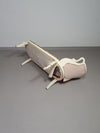 Prachtige oude Art Nouveau, onafgewerkte Franse canapé/chaise longue met zwanenhals armleuningen