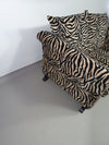 Zware 80's zebra print bank. Zeer goede staat.
