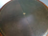 Mahoniehouten Victoriaanse "Heldense" salontafel / trommeltafel met leren blad op messing wielen. Jaren '80