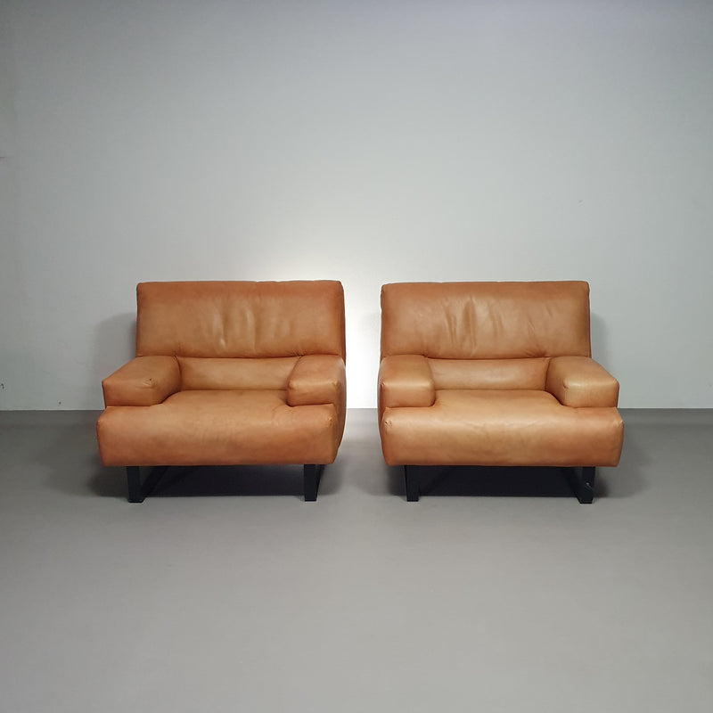 2 x Machalke dikke zadelleren tweezitsbank.