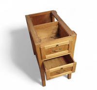 Groot eikenhouten architectenbureau / tafel jaren 40