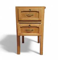Groot eikenhouten architectenbureau / tafel jaren 40