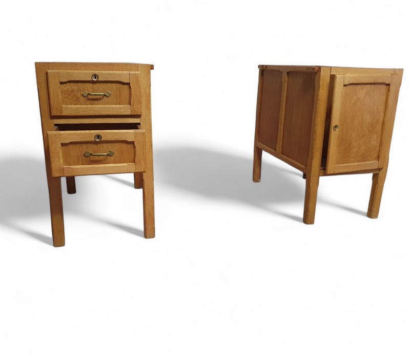 Groot eikenhouten architectenbureau / tafel jaren 40
