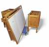 Groot eikenhouten architectenbureau / tafel jaren 40