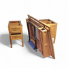Groot eikenhouten architectenbureau / tafel jaren 40