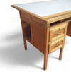 Groot eikenhouten architectenbureau / tafel jaren 40