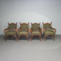 Art Deco rotan bamboe stoelen 1930
