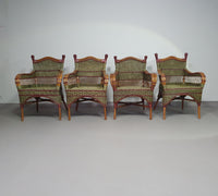 Art Deco rotan bamboe stoelen 1930