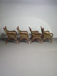 Art Deco rotan bamboe stoelen 1930