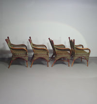 Art Deco rotan bamboe stoelen 1930